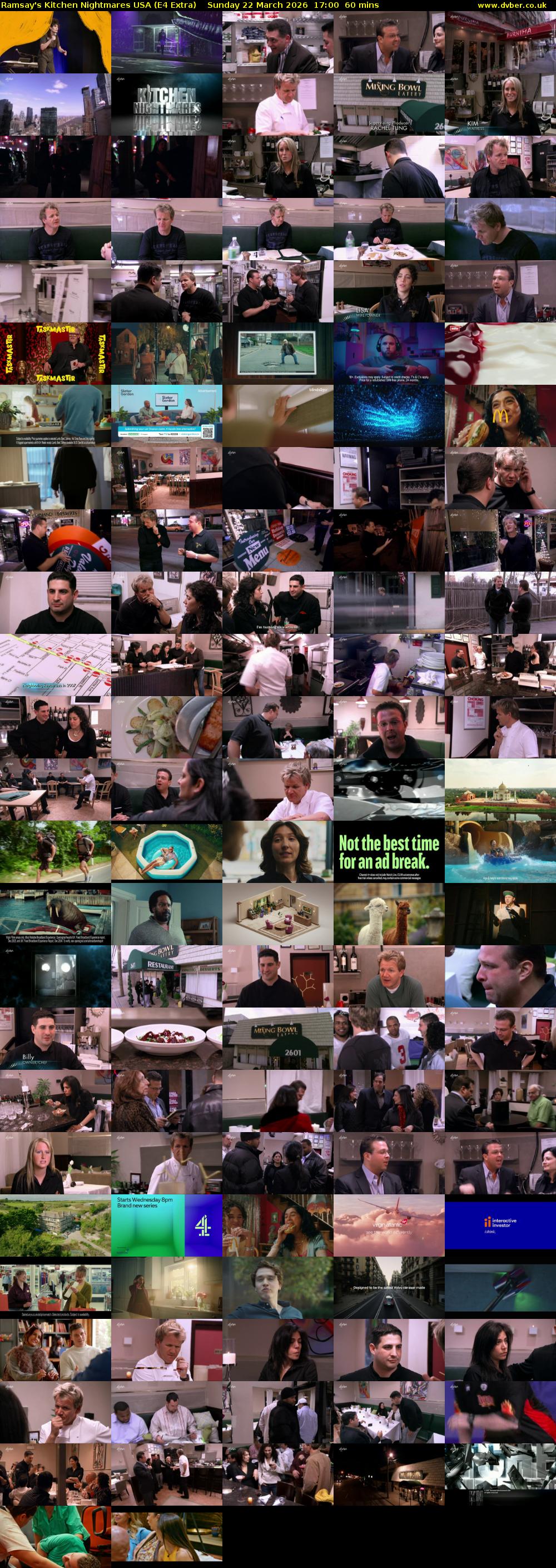 Ramsay's Kitchen Nightmares USA (E4 Extra) Sunday 22 March 2026 17:00 - 18:00