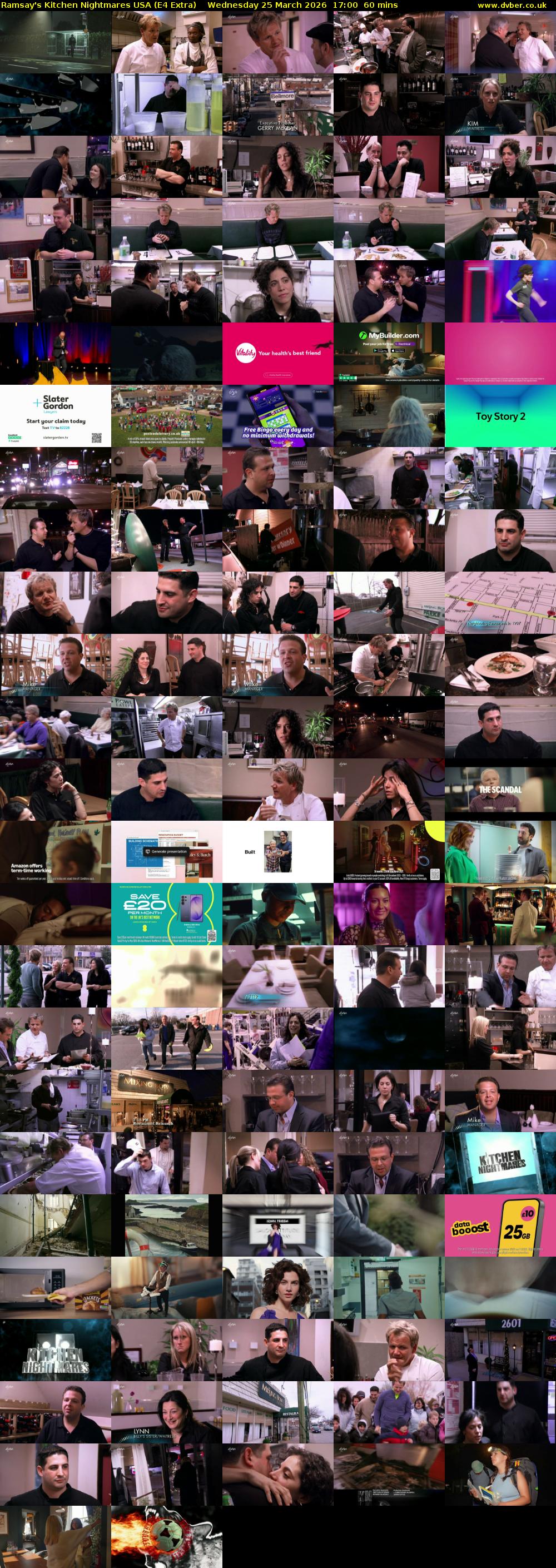 Ramsay's Kitchen Nightmares USA (E4 Extra) Wednesday 25 March 2026 17:00 - 18:00