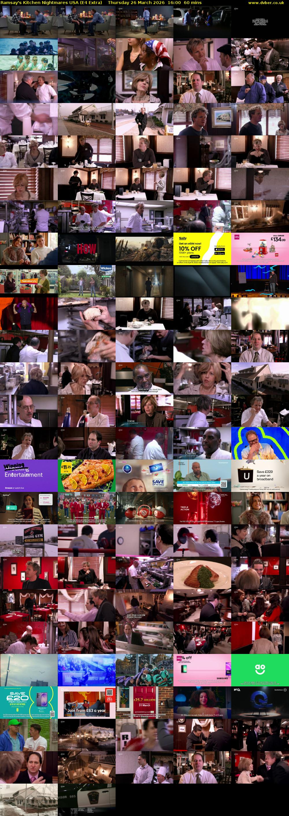 Ramsay's Kitchen Nightmares USA (E4 Extra) Thursday 26 March 2026 16:00 - 17:00
