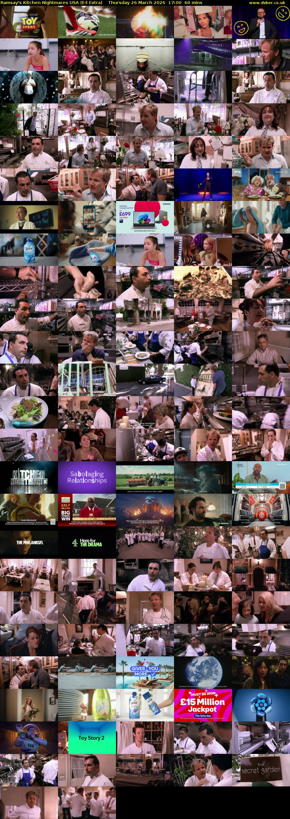 Ramsay's Kitchen Nightmares USA (E4 Extra) Thursday 26 March 2026 17:00 - 18:00