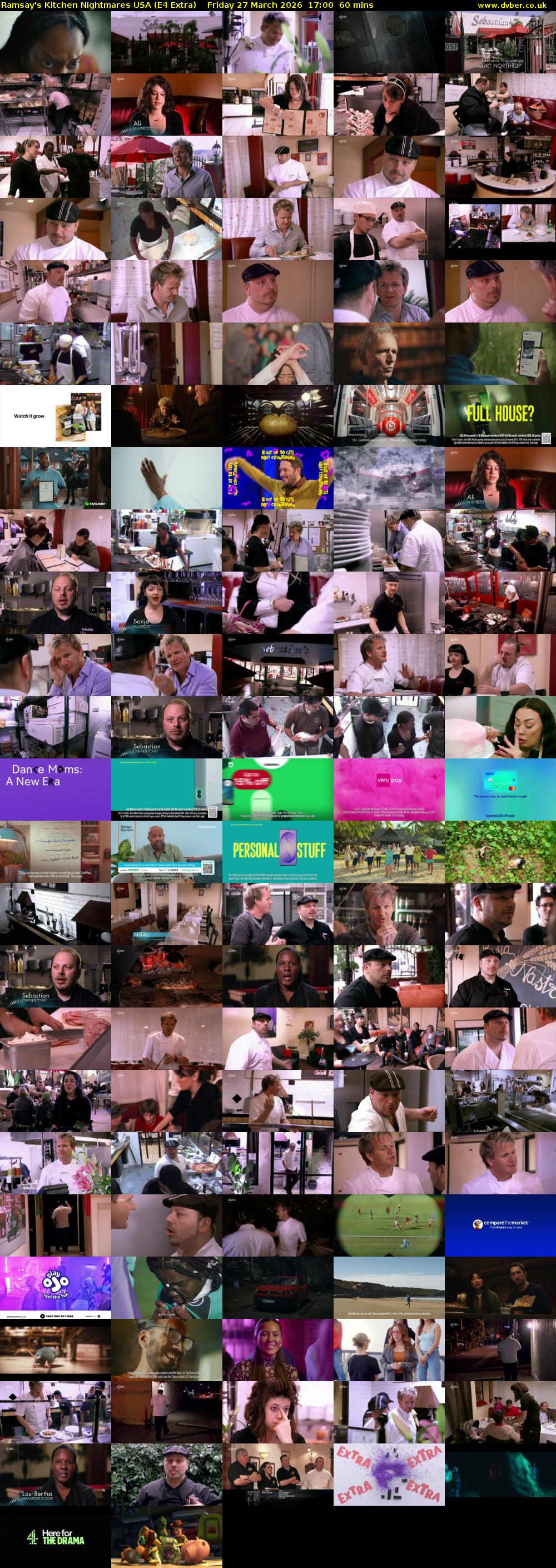 Ramsay's Kitchen Nightmares USA (E4 Extra) Friday 27 March 2026 17:00 - 18:00