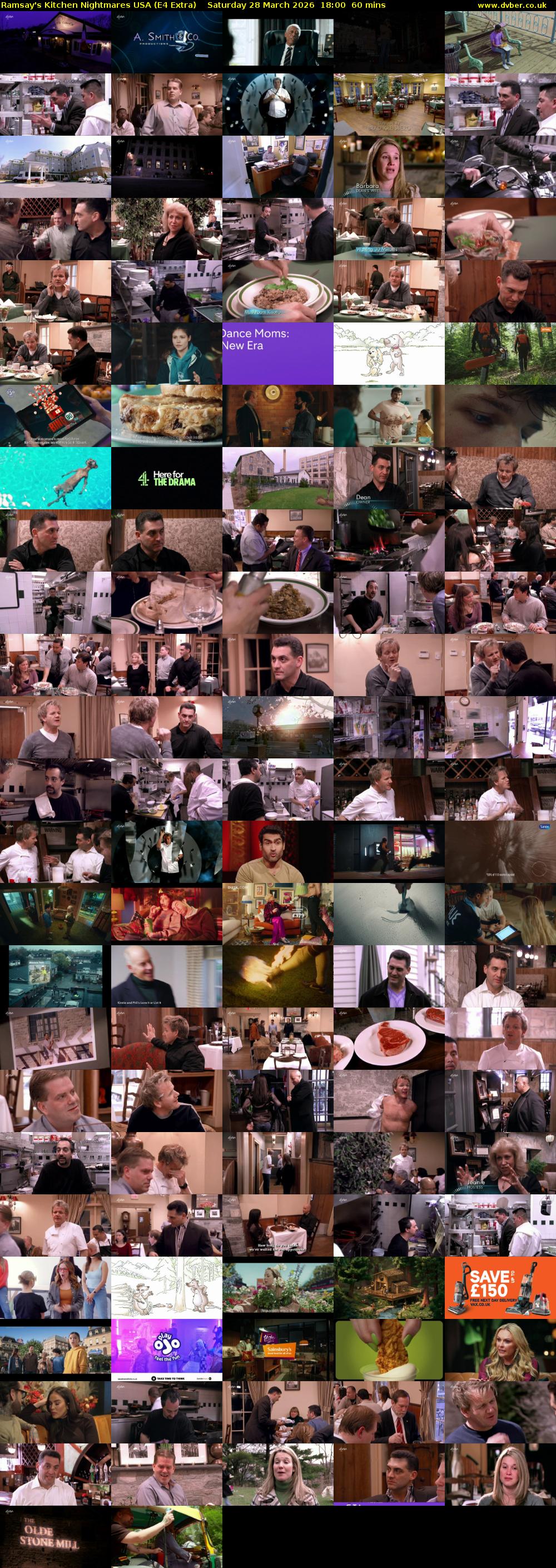 Ramsay's Kitchen Nightmares USA (E4 Extra) Saturday 28 March 2026 18:00 - 19:00