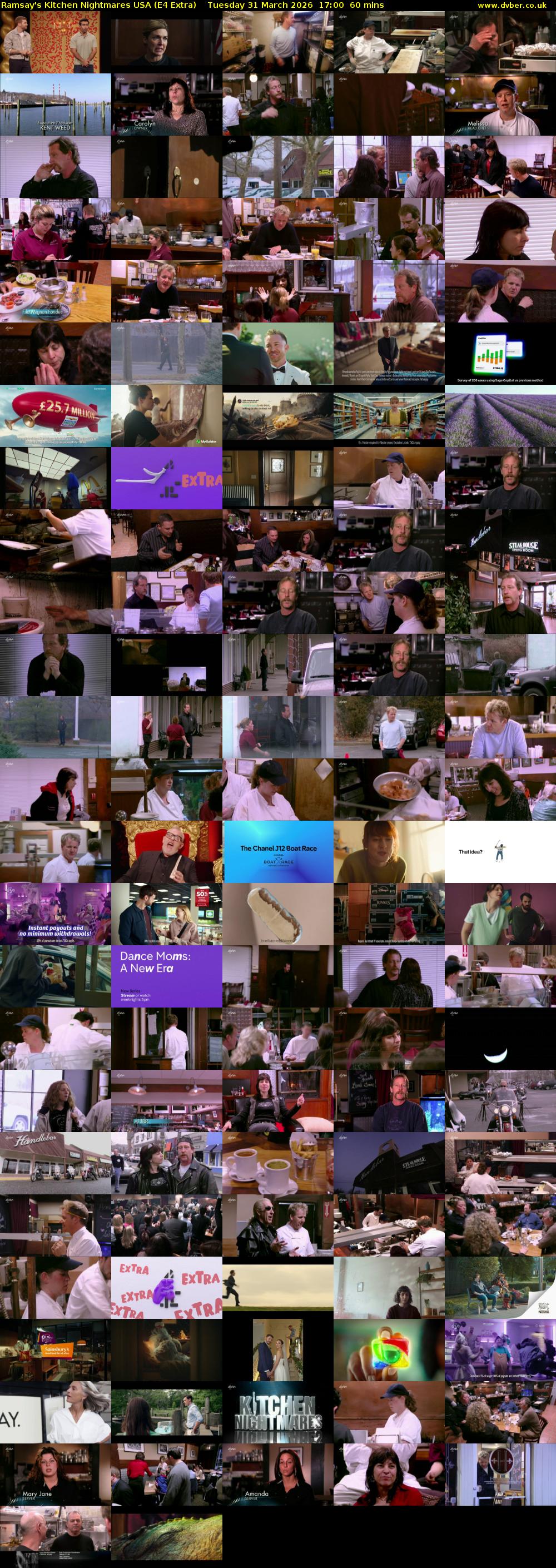 Ramsay's Kitchen Nightmares USA (E4 Extra) Tuesday 31 March 2026 17:00 - 18:00