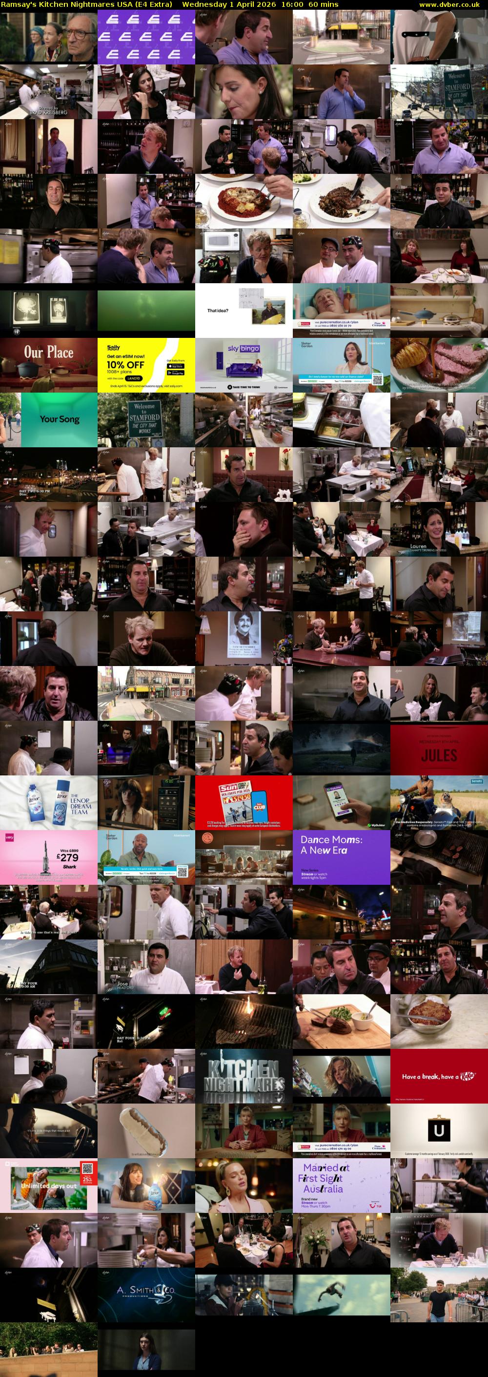 Ramsay's Kitchen Nightmares USA (E4 Extra) Wednesday 1 April 2026 16:00 - 17:00