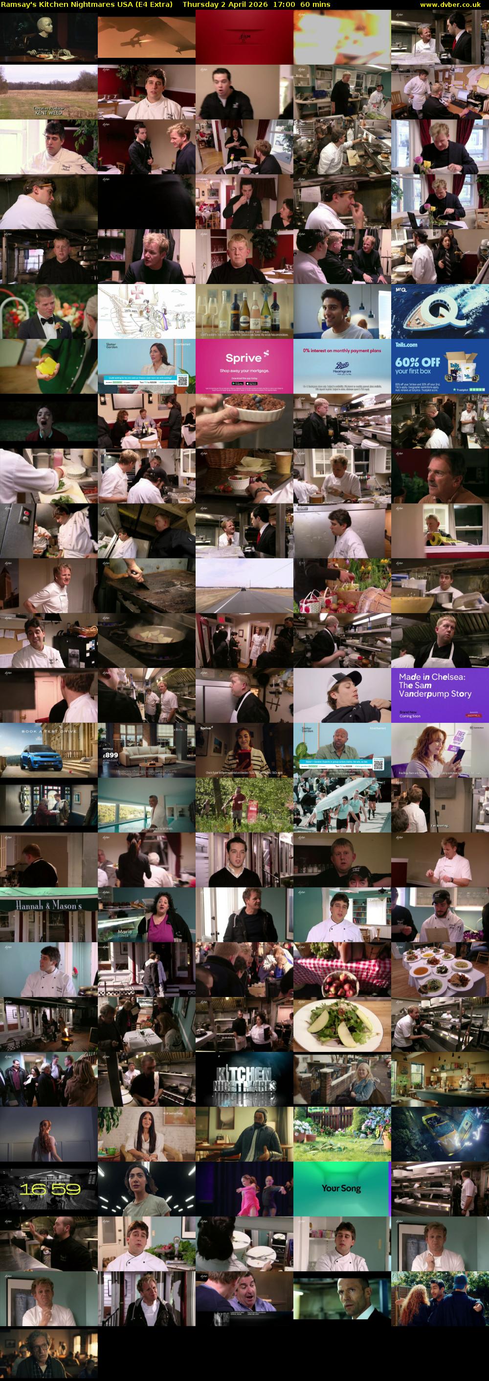 Ramsay's Kitchen Nightmares USA (E4 Extra) Thursday 2 April 2026 17:00 - 18:00