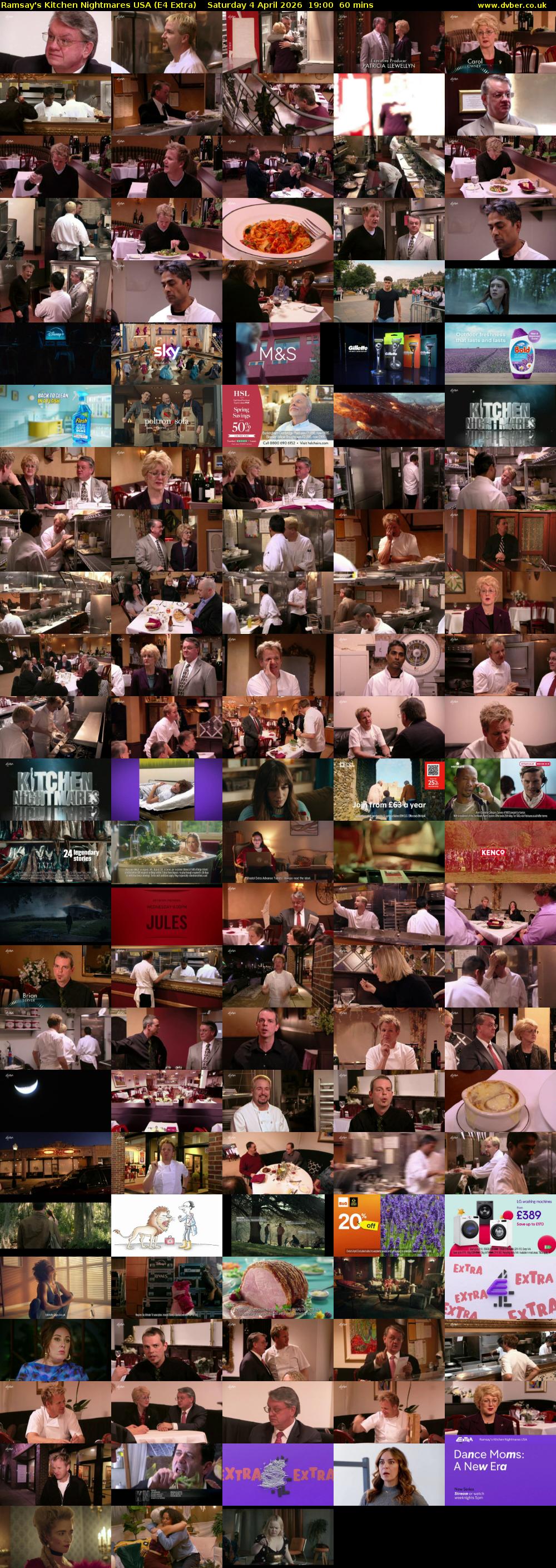 Ramsay's Kitchen Nightmares USA (E4 Extra) Saturday 4 April 2026 19:00 - 20:00