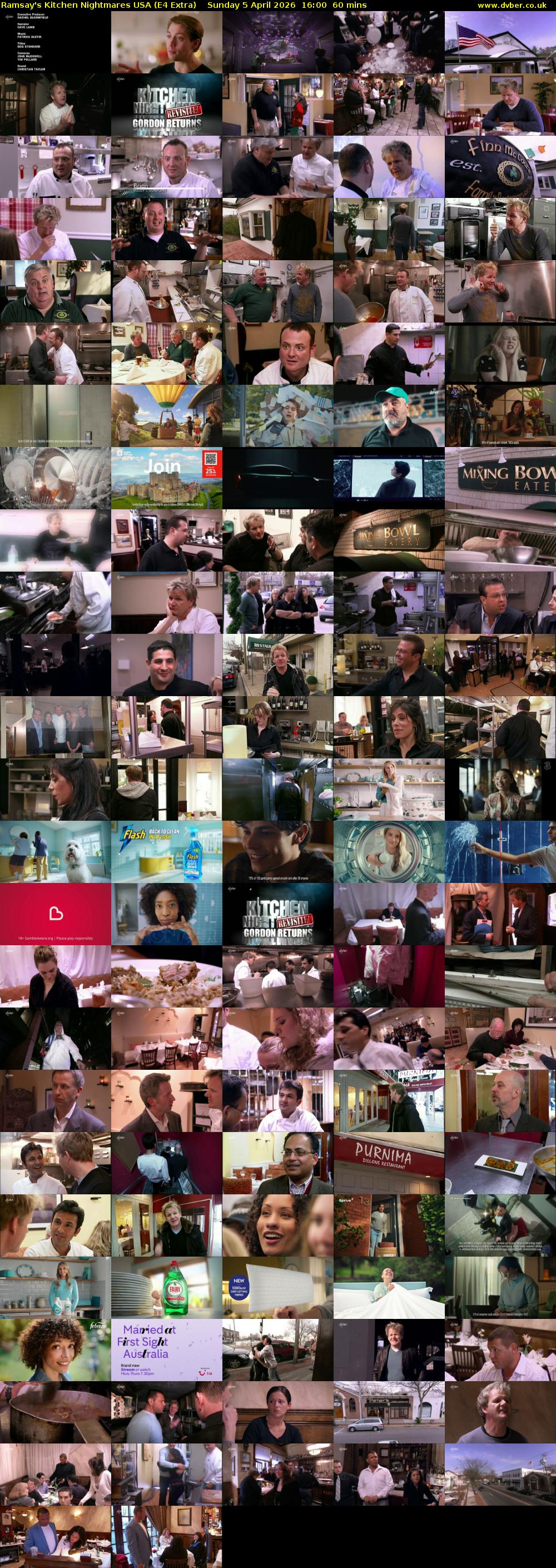 Ramsay's Kitchen Nightmares USA (E4 Extra) Sunday 5 April 2026 16:00 - 17:00