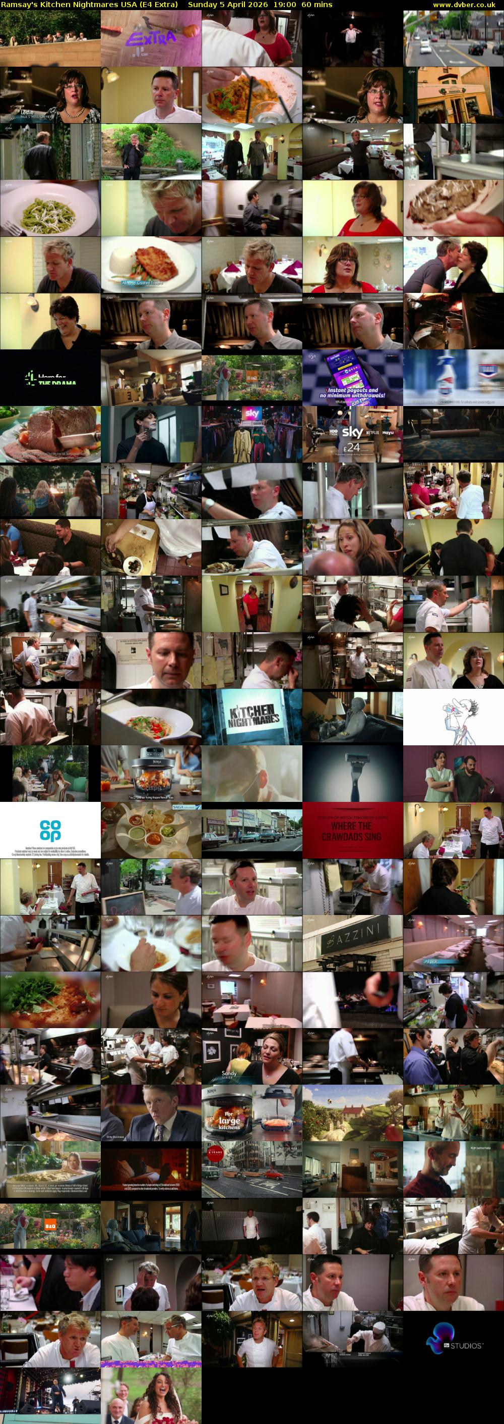 Ramsay's Kitchen Nightmares USA (E4 Extra) Sunday 5 April 2026 19:00 - 20:00