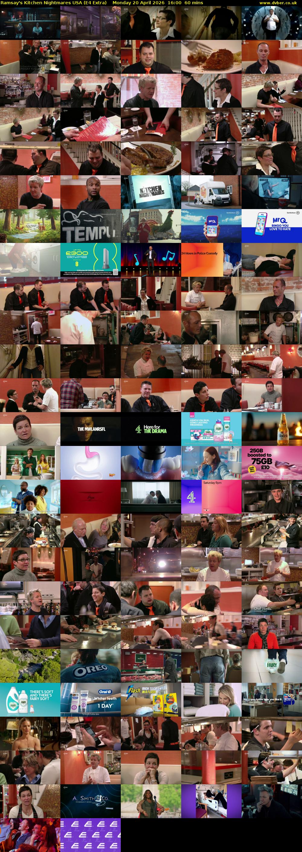 Ramsay's Kitchen Nightmares USA (E4 Extra) Monday 20 April 2026 16:00 - 17:00