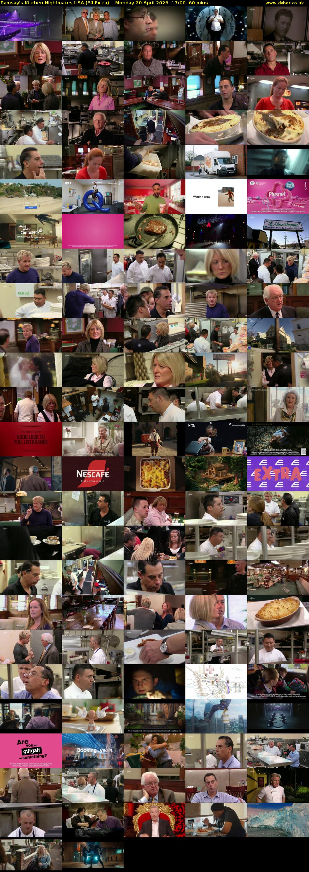 Ramsay's Kitchen Nightmares USA (E4 Extra) Monday 20 April 2026 17:00 - 18:00