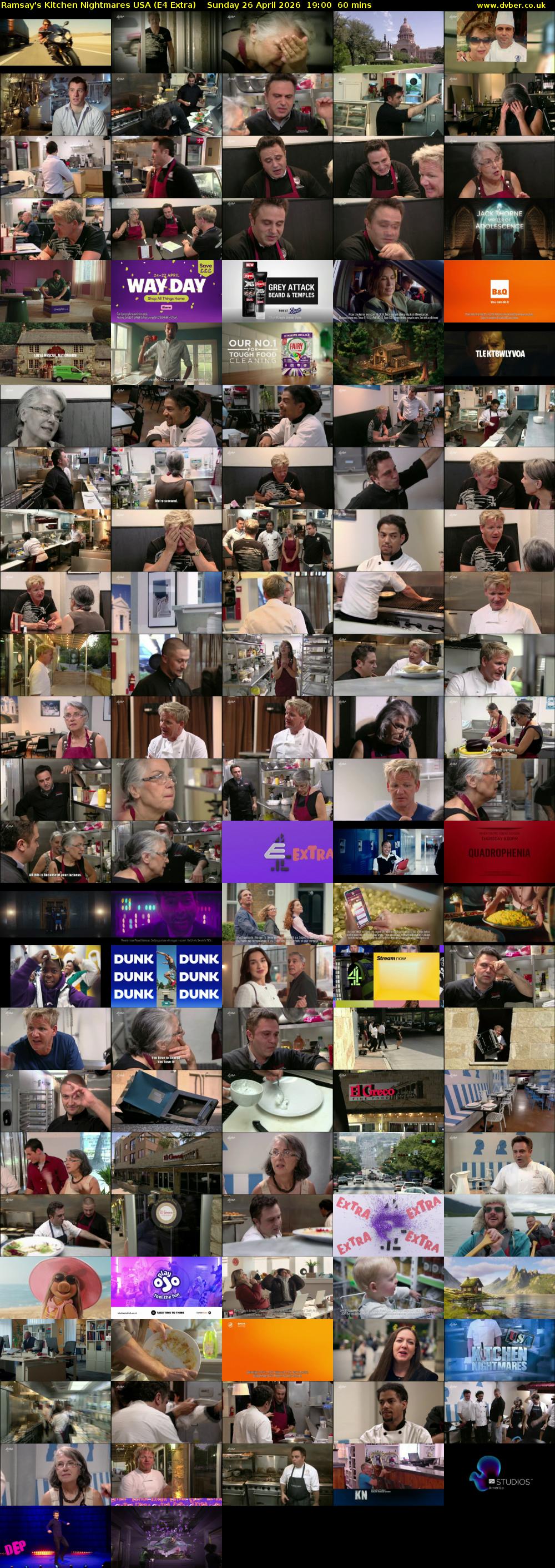 Ramsay's Kitchen Nightmares USA (E4 Extra) Sunday 26 April 2026 19:00 - 20:00