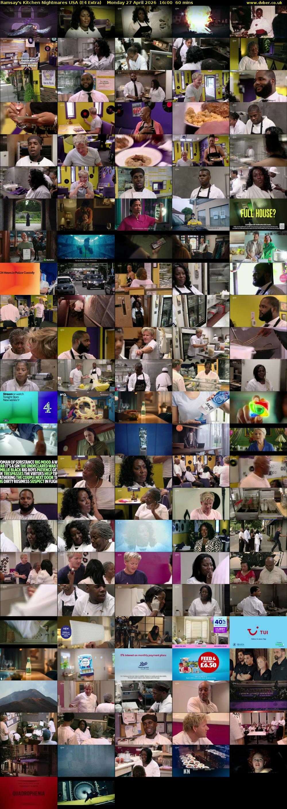 Ramsay's Kitchen Nightmares USA (E4 Extra) Monday 27 April 2026 16:00 - 17:00