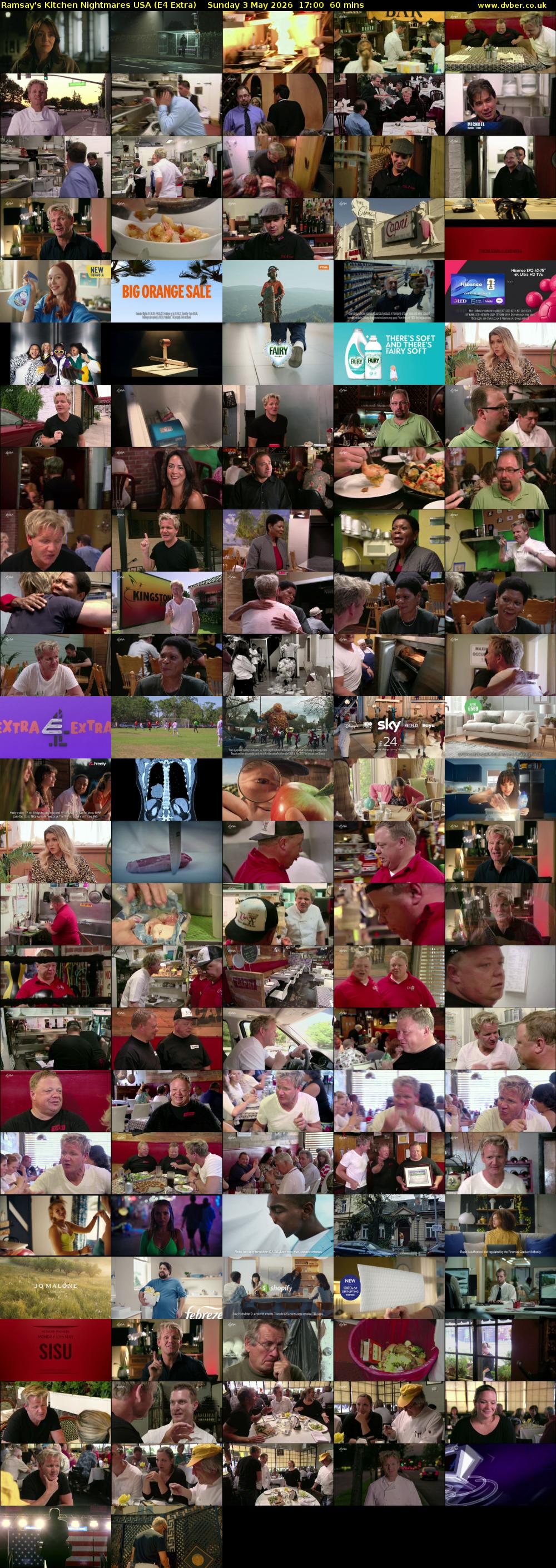 Ramsay's Kitchen Nightmares USA (E4 Extra) Sunday 3 May 2026 17:00 - 18:00