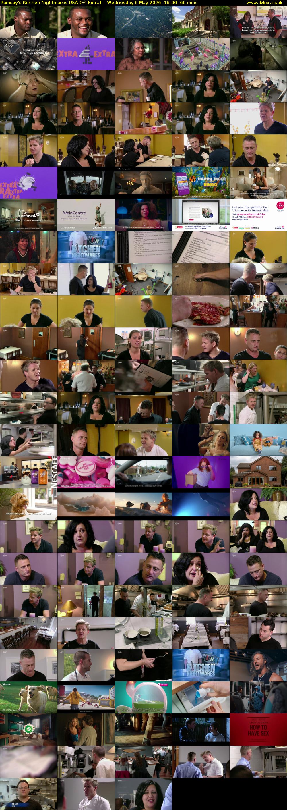 Ramsay's Kitchen Nightmares USA (E4 Extra) Wednesday 6 May 2026 16:00 - 17:00