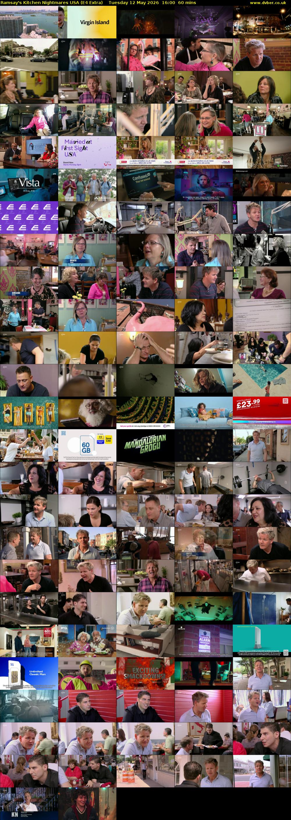 Ramsay's Kitchen Nightmares USA (E4 Extra) Tuesday 12 May 2026 16:00 - 17:00