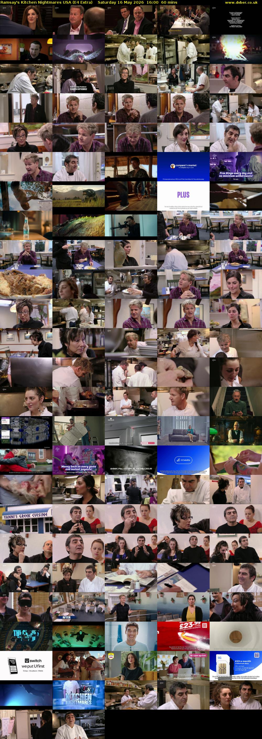 Ramsay's Kitchen Nightmares USA (E4 Extra) Saturday 16 May 2026 16:00 - 17:00
