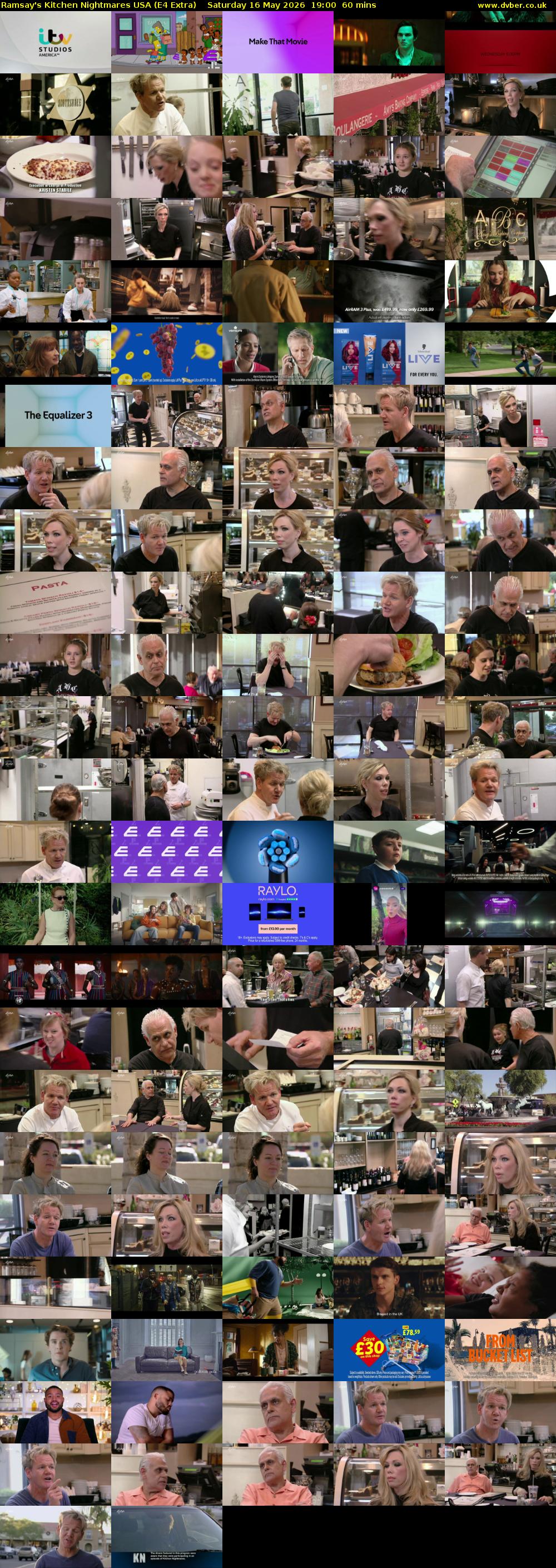 Ramsay's Kitchen Nightmares USA (E4 Extra) Saturday 16 May 2026 19:00 - 20:00