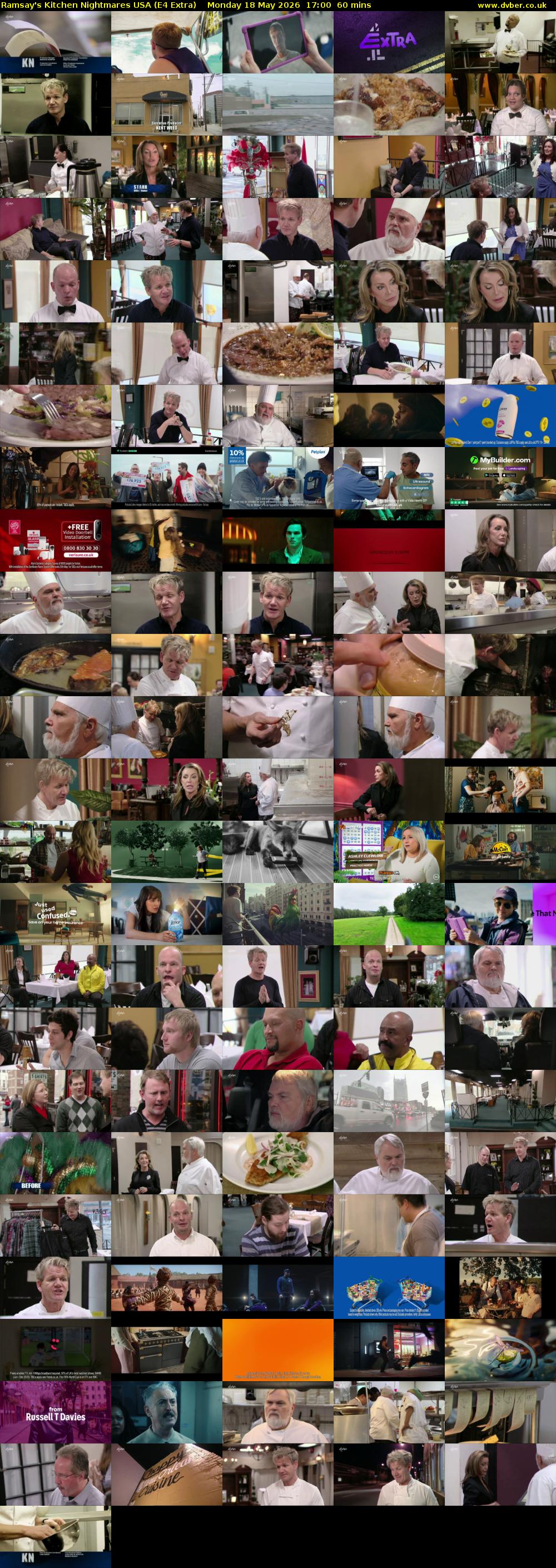 Ramsay's Kitchen Nightmares USA (E4 Extra) Monday 18 May 2026 17:00 - 18:00