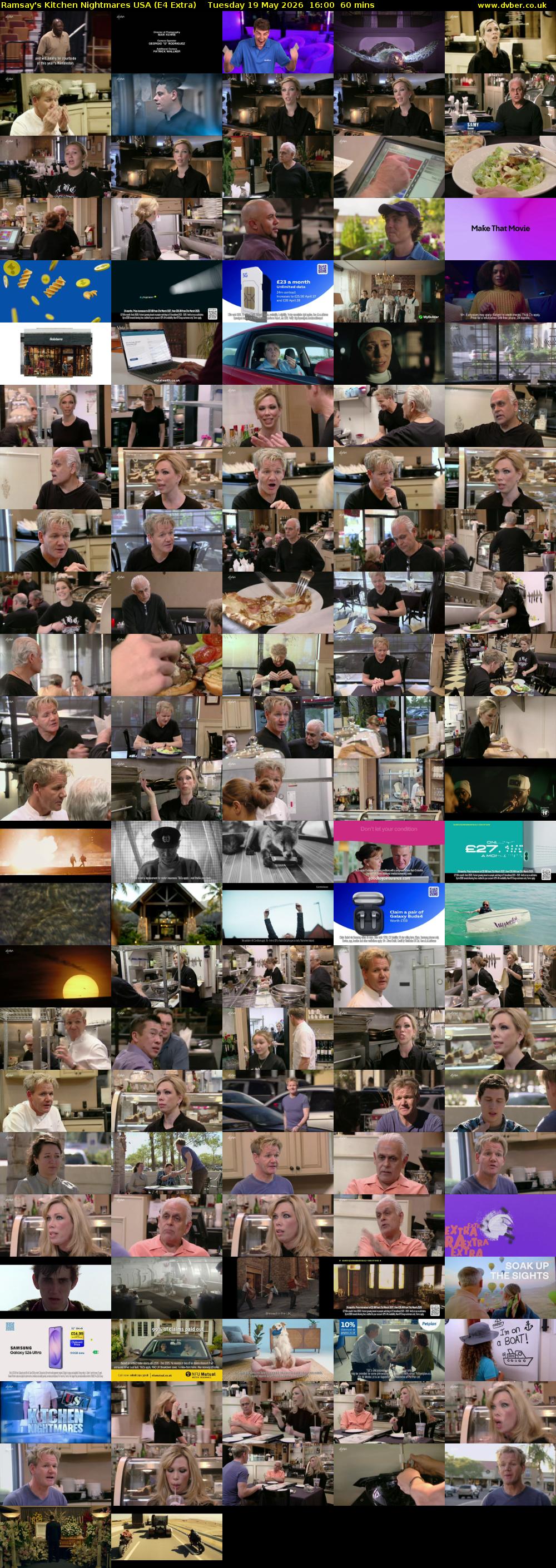 Ramsay's Kitchen Nightmares USA (E4 Extra) Tuesday 19 May 2026 16:00 - 17:00