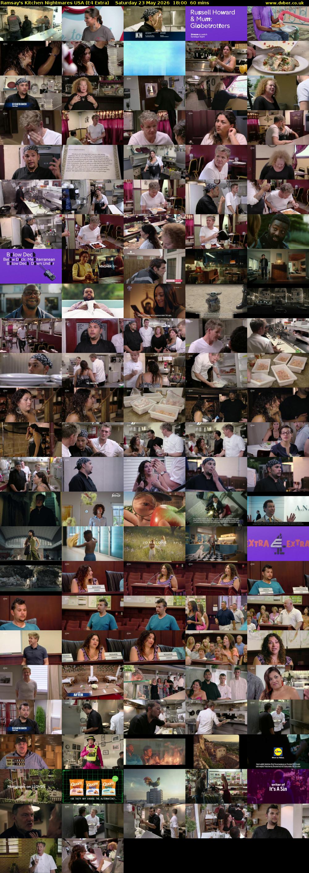 Ramsay's Kitchen Nightmares USA (E4 Extra) Saturday 23 May 2026 18:00 - 19:00