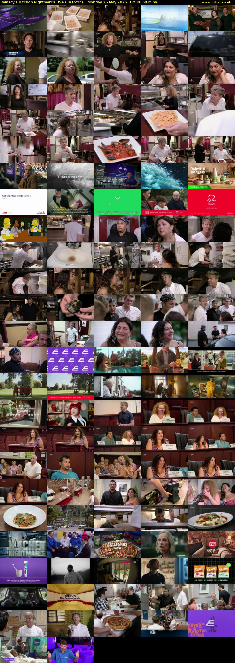 Ramsay's Kitchen Nightmares USA (E4 Extra) Monday 25 May 2026 17:00 - 18:00
