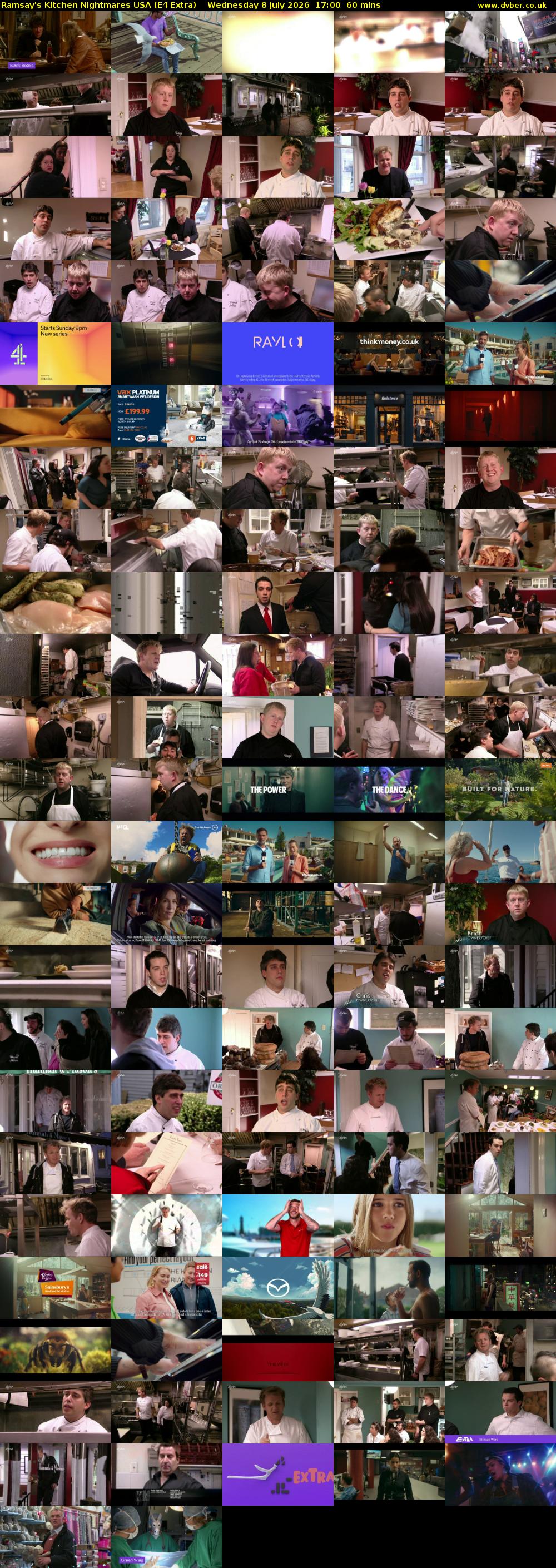Ramsay's Kitchen Nightmares USA (E4 Extra) Wednesday 8 July 2026 17:00 - 18:00