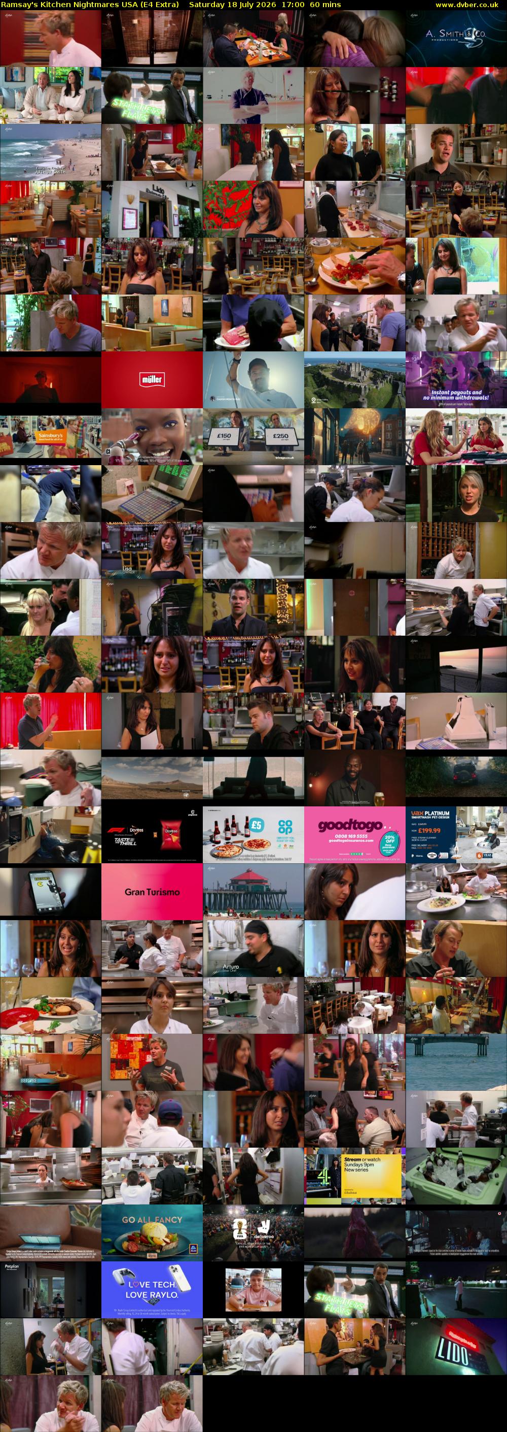 Ramsay's Kitchen Nightmares USA (E4 Extra) Saturday 18 July 2026 17:00 - 18:00