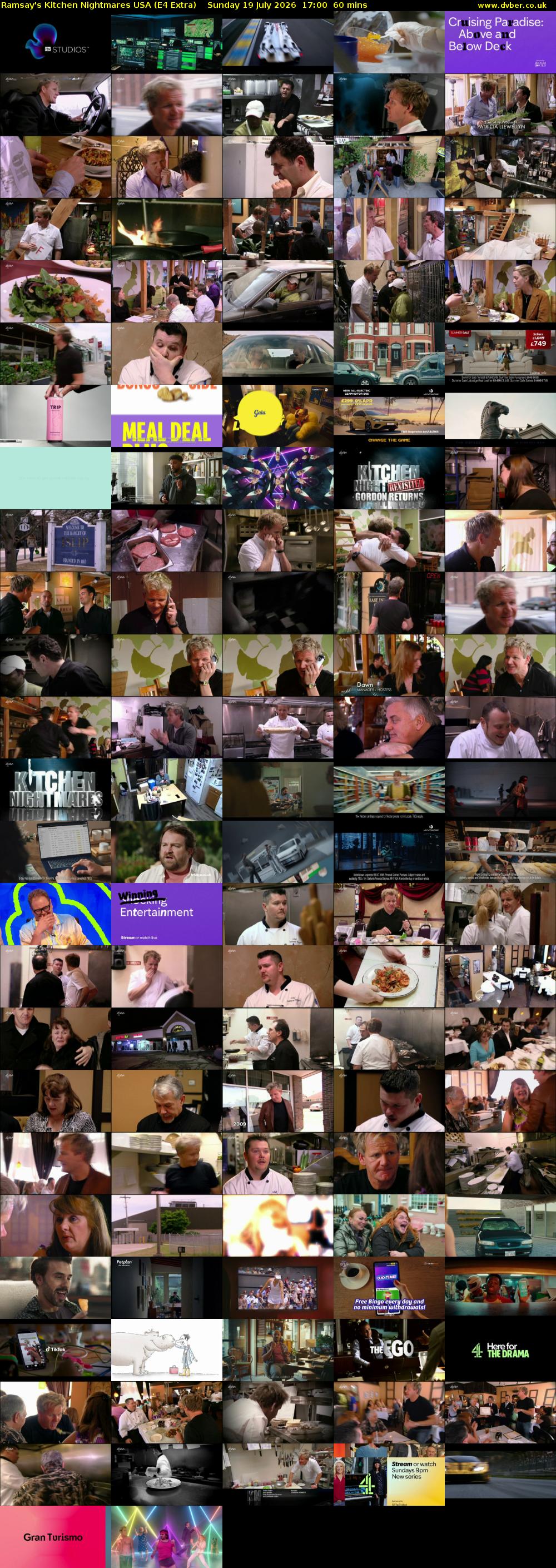 Ramsay's Kitchen Nightmares USA (E4 Extra) Sunday 19 July 2026 17:00 - 18:00