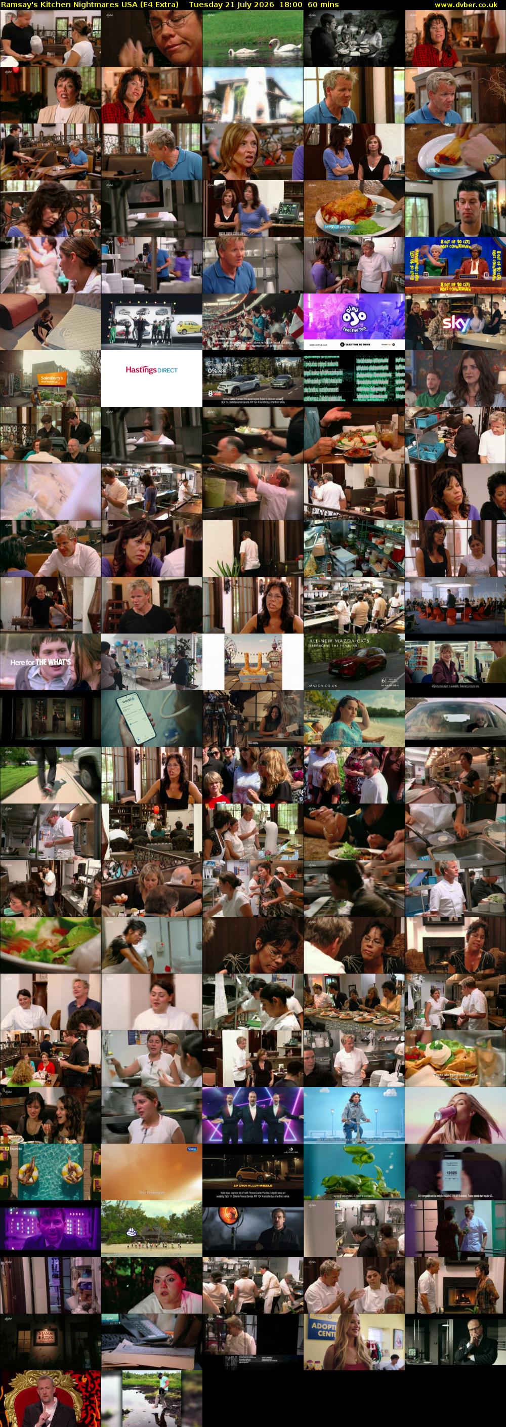 Ramsay's Kitchen Nightmares USA (E4 Extra) Tuesday 21 July 2026 18:00 - 19:00