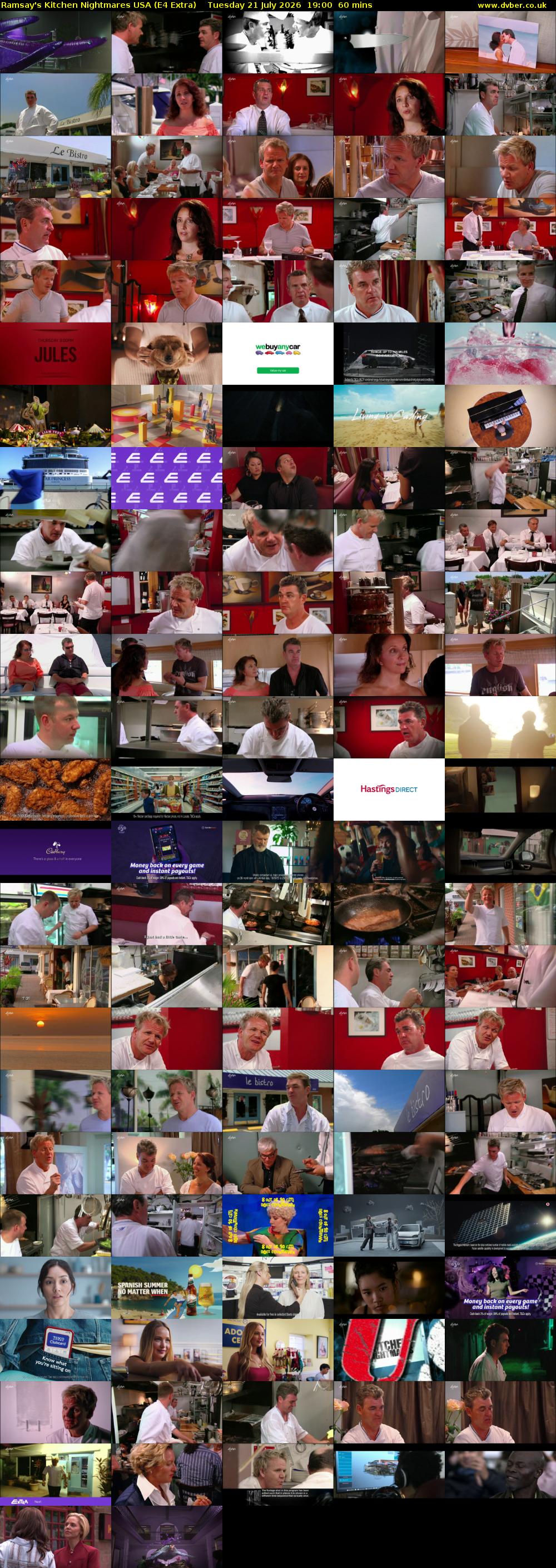 Ramsay's Kitchen Nightmares USA (E4 Extra) Tuesday 21 July 2026 19:00 - 20:00