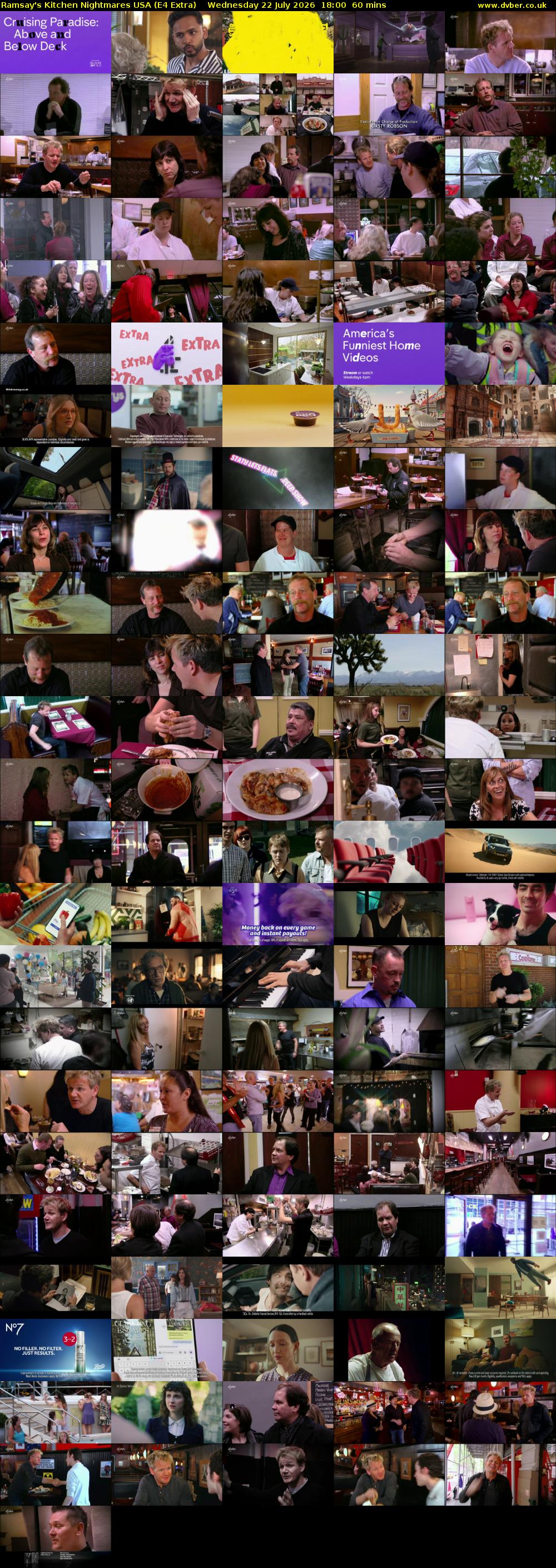Ramsay's Kitchen Nightmares USA (E4 Extra) Wednesday 22 July 2026 18:00 - 19:00