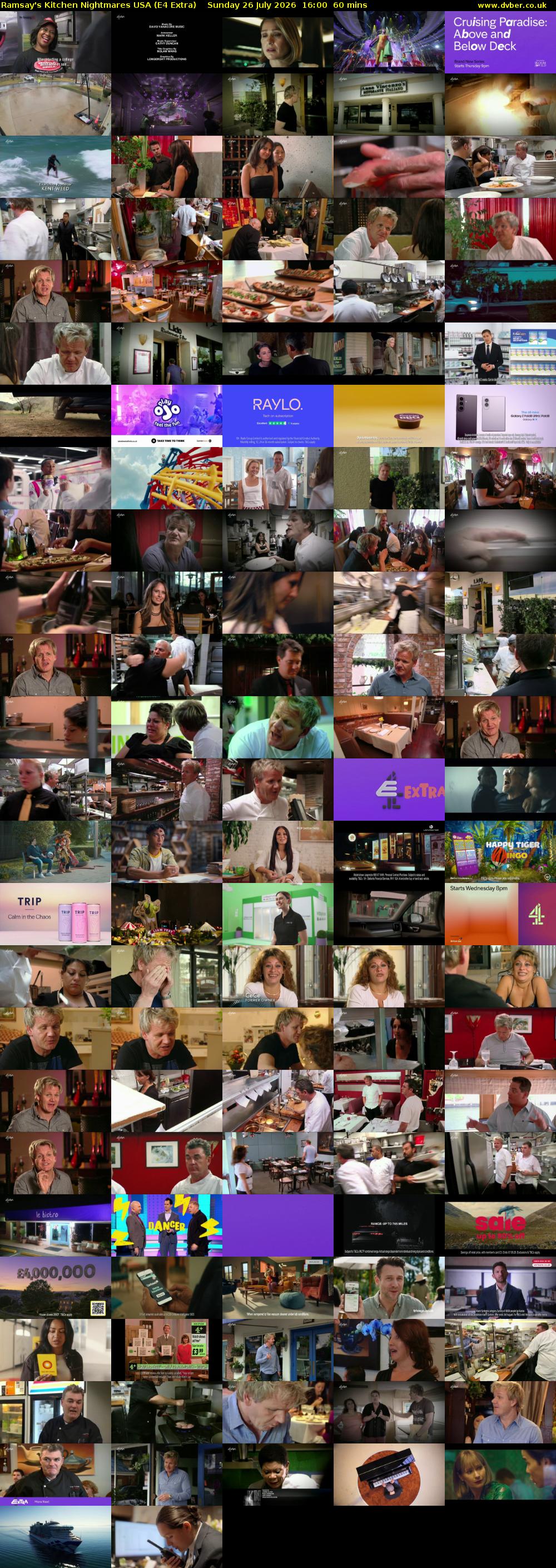 Ramsay's Kitchen Nightmares USA (E4 Extra) Sunday 26 July 2026 16:00 - 17:00
