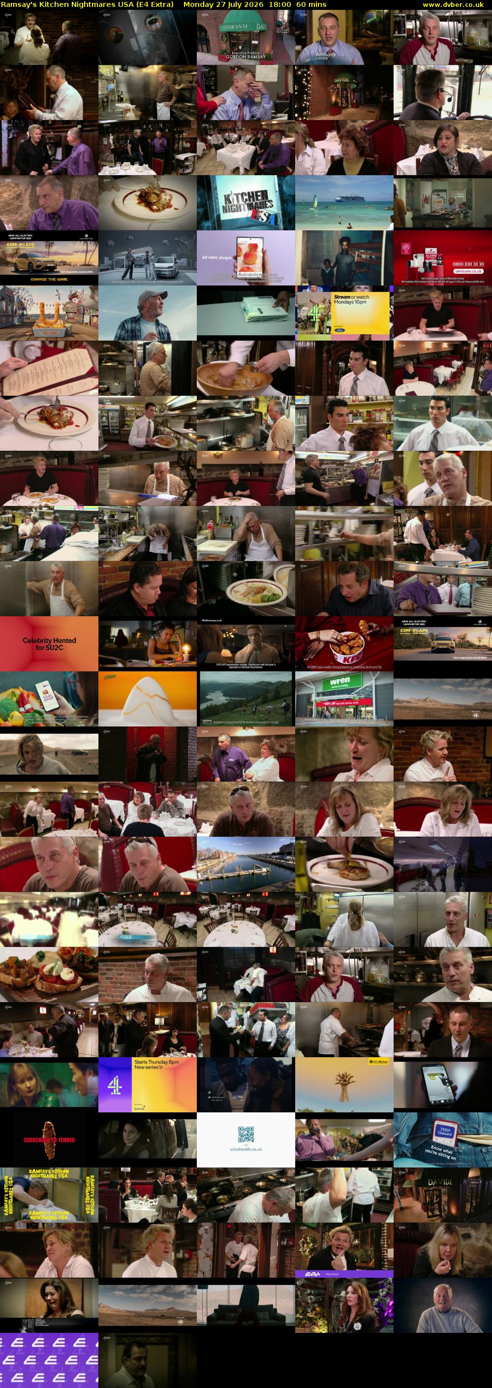 Ramsay's Kitchen Nightmares USA (E4 Extra) Monday 27 July 2026 18:00 - 19:00