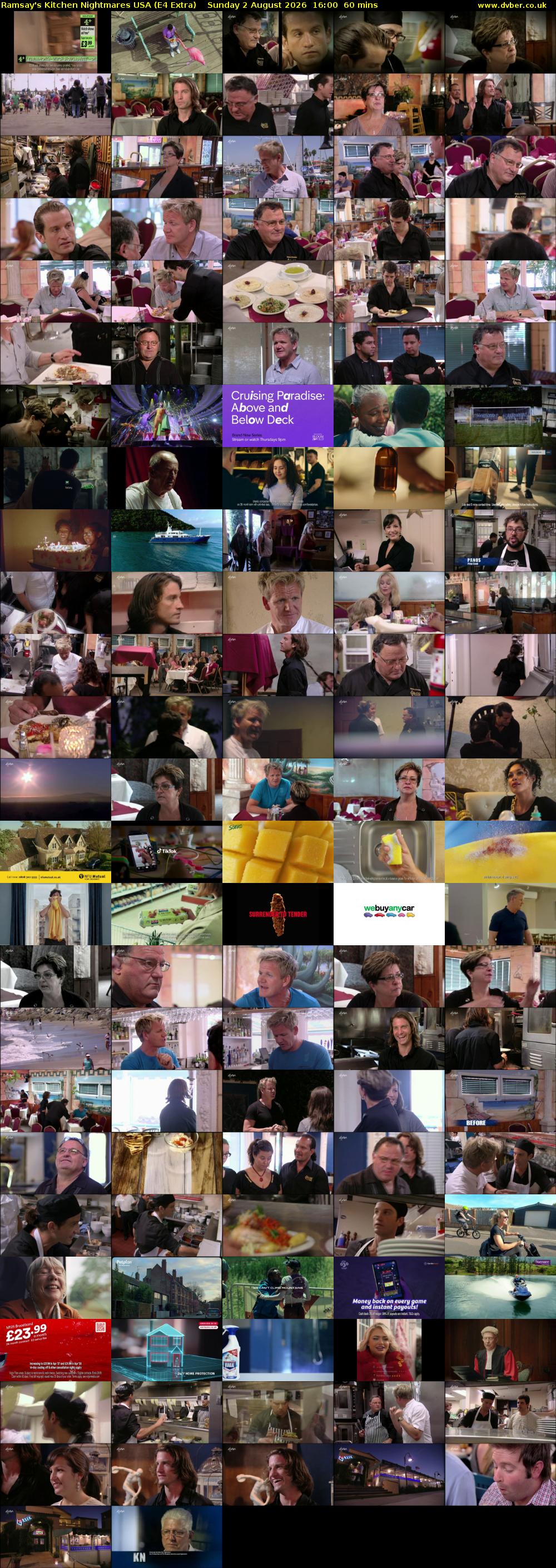 Ramsay's Kitchen Nightmares USA (E4 Extra) Sunday 2 August 2026 16:00 - 17:00