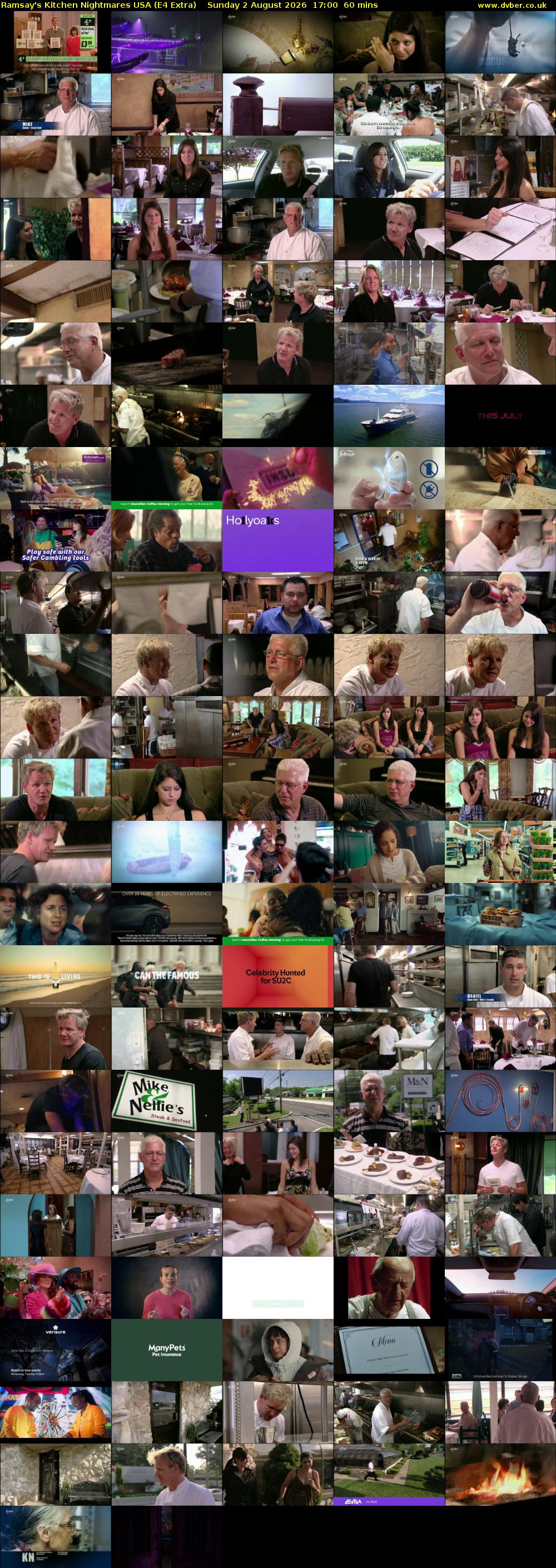 Ramsay's Kitchen Nightmares USA (E4 Extra) Sunday 2 August 2026 17:00 - 18:00