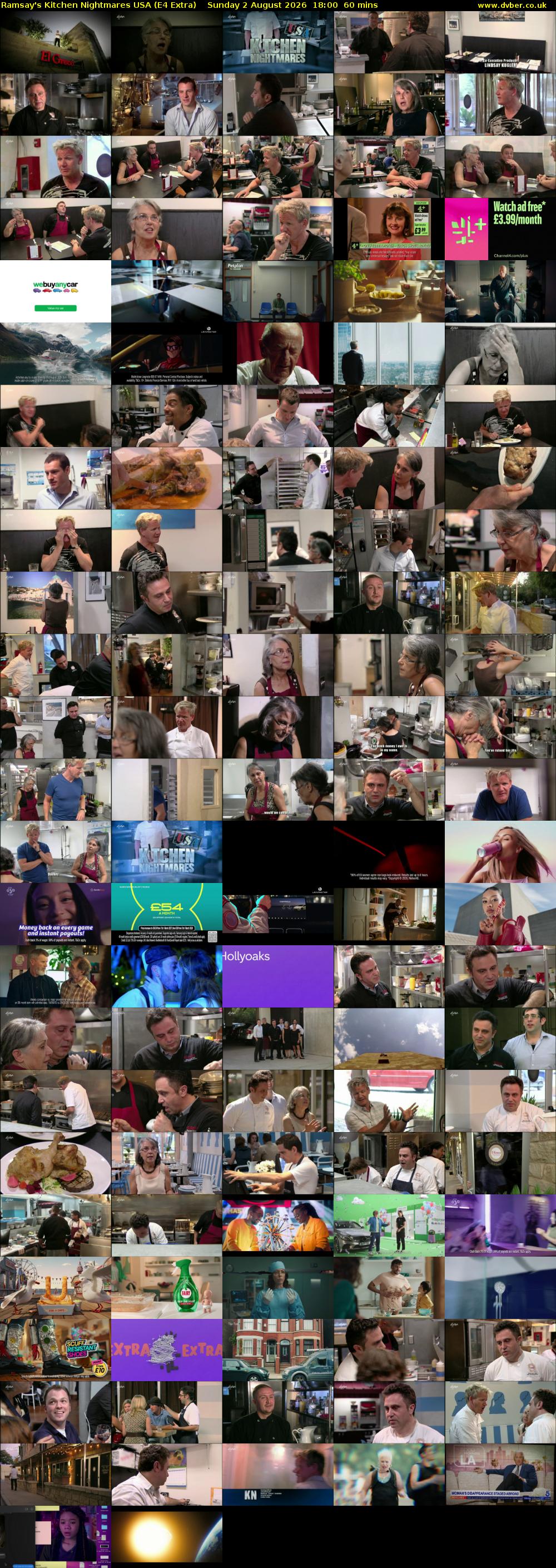 Ramsay's Kitchen Nightmares USA (E4 Extra) Sunday 2 August 2026 18:00 - 19:00