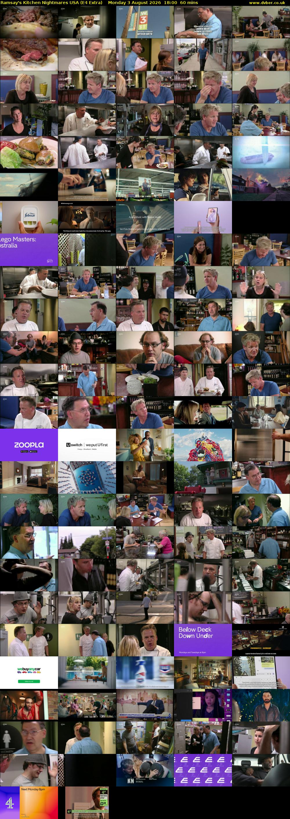 Ramsay's Kitchen Nightmares USA (E4 Extra) Monday 3 August 2026 18:00 - 19:00