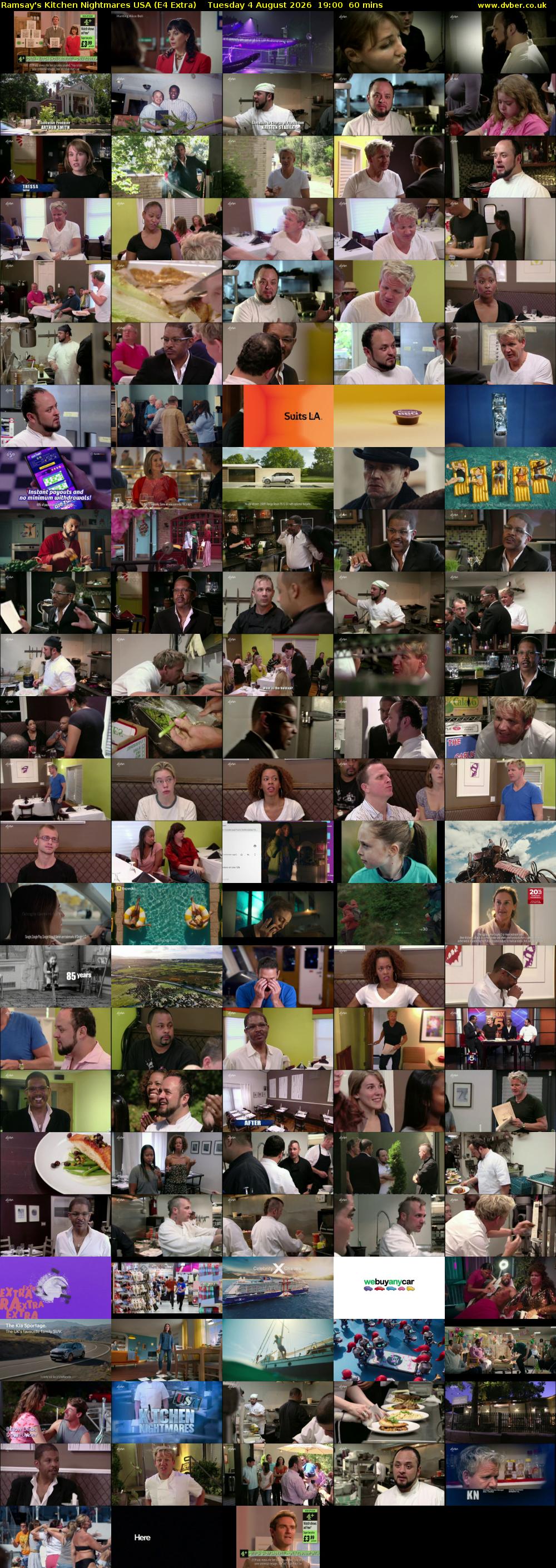 Ramsay's Kitchen Nightmares USA (E4 Extra) Tuesday 4 August 2026 19:00 - 20:00