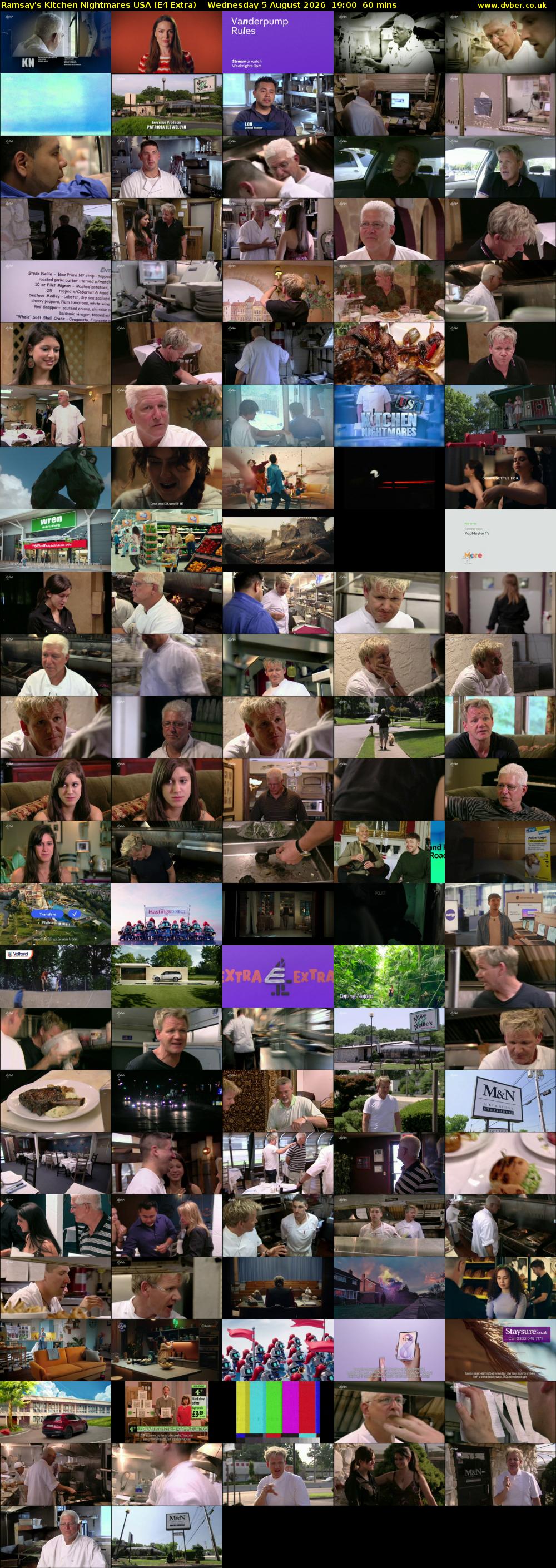 Ramsay's Kitchen Nightmares USA (E4 Extra) Wednesday 5 August 2026 19:00 - 20:00