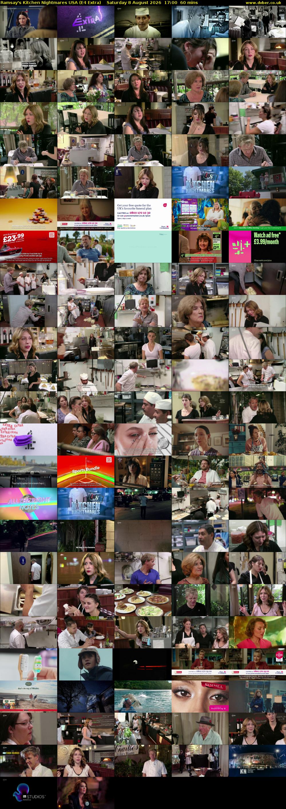Ramsay's Kitchen Nightmares USA (E4 Extra) Saturday 8 August 2026 17:00 - 18:00