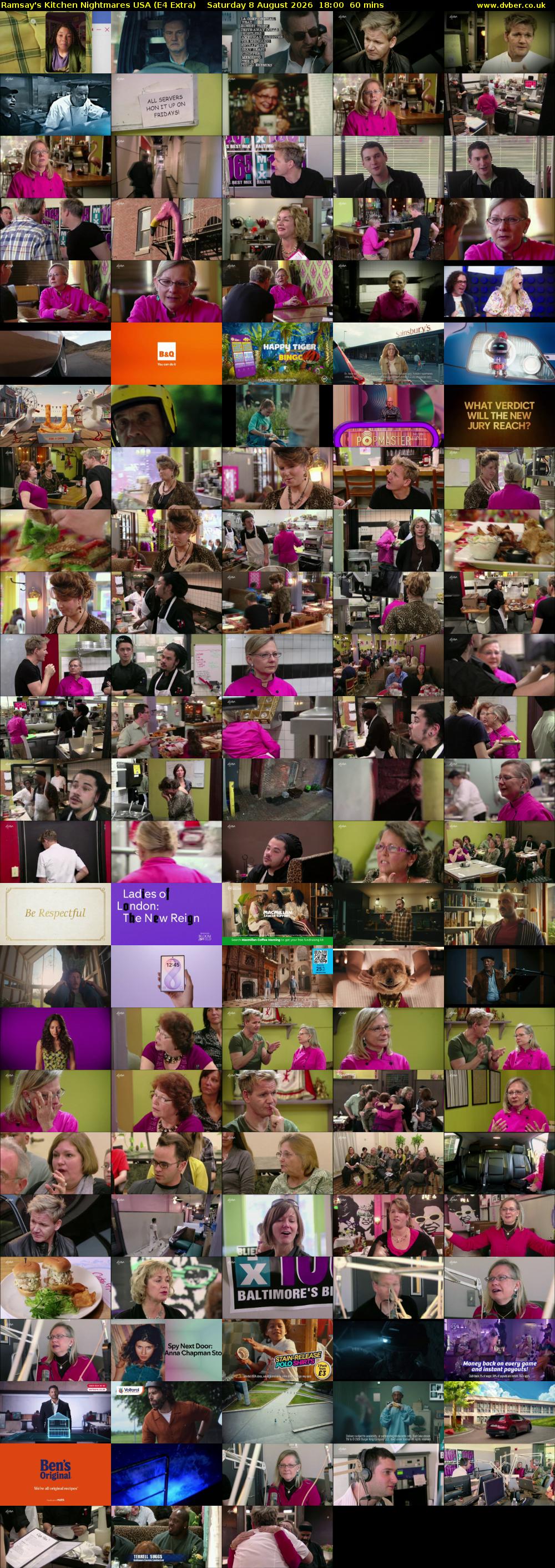 Ramsay's Kitchen Nightmares USA (E4 Extra) Saturday 8 August 2026 18:00 - 19:00