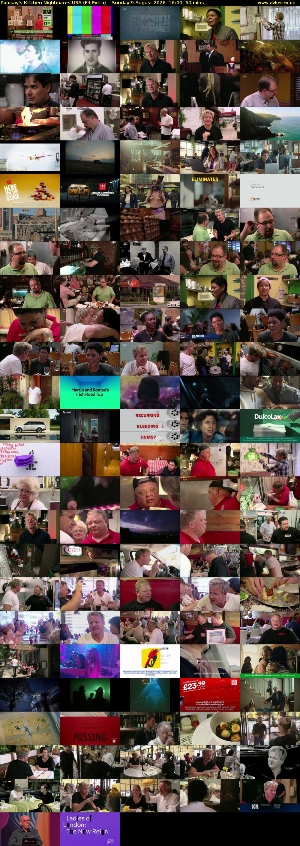 Ramsay's Kitchen Nightmares USA (E4 Extra) Sunday 9 August 2026 16:00 - 17:00