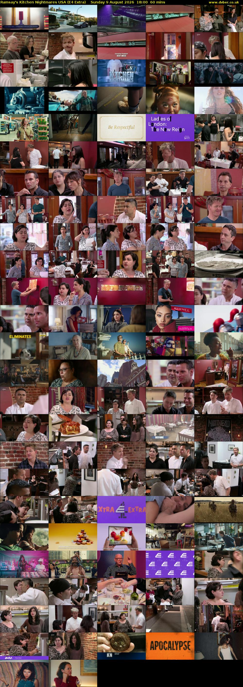Ramsay's Kitchen Nightmares USA (E4 Extra) Sunday 9 August 2026 18:00 - 19:00