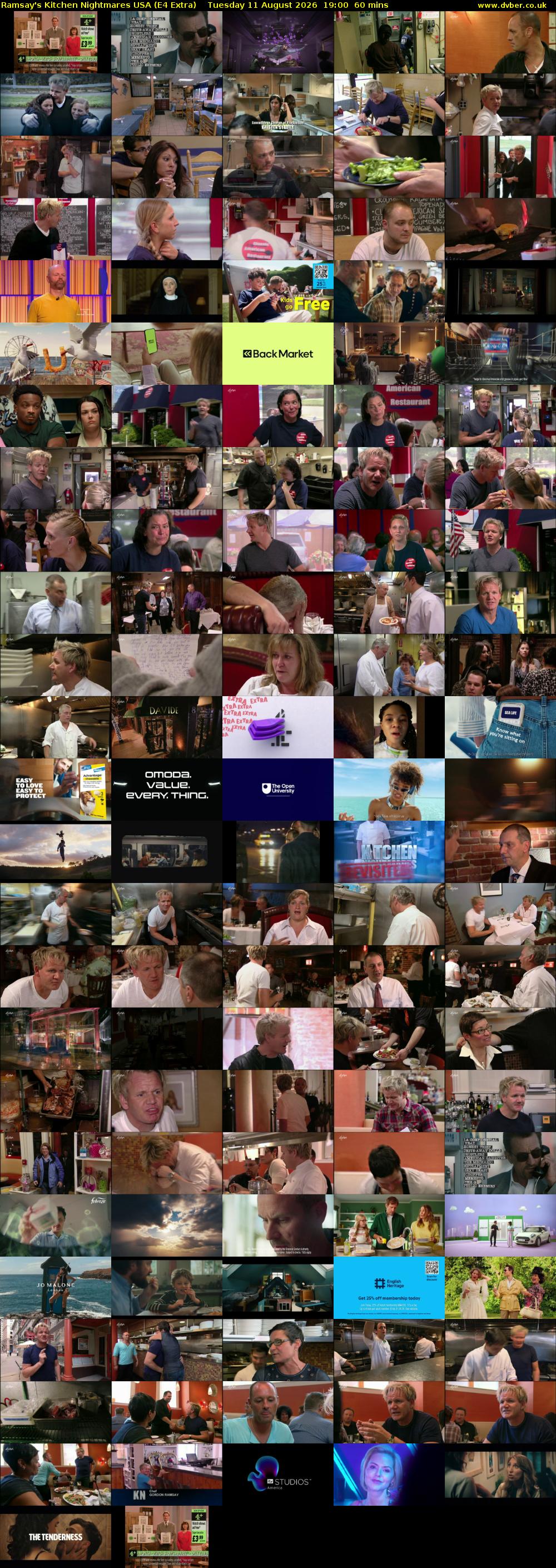 Ramsay's Kitchen Nightmares USA (E4 Extra) Tuesday 11 August 2026 19:00 - 20:00