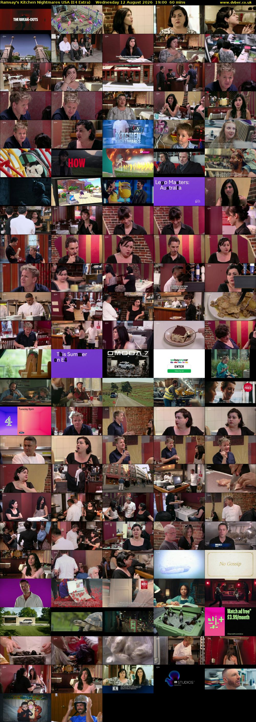 Ramsay's Kitchen Nightmares USA (E4 Extra) Wednesday 12 August 2026 19:00 - 20:00