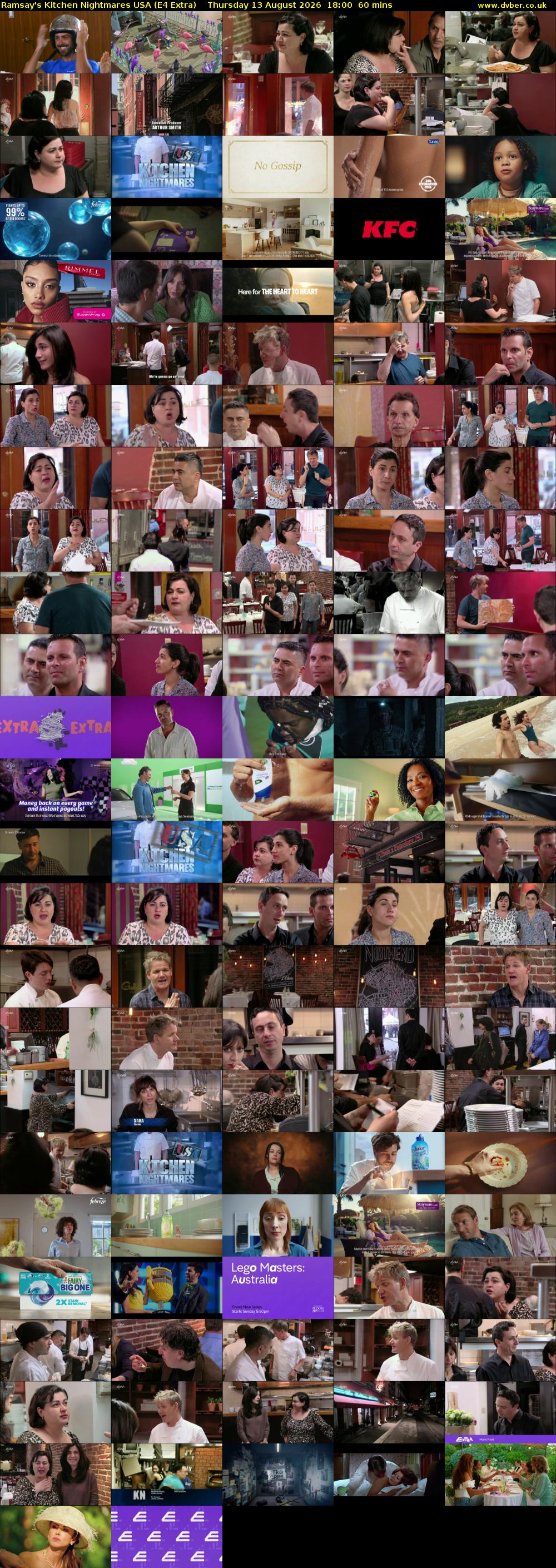 Ramsay's Kitchen Nightmares USA (E4 Extra) Thursday 13 August 2026 18:00 - 19:00