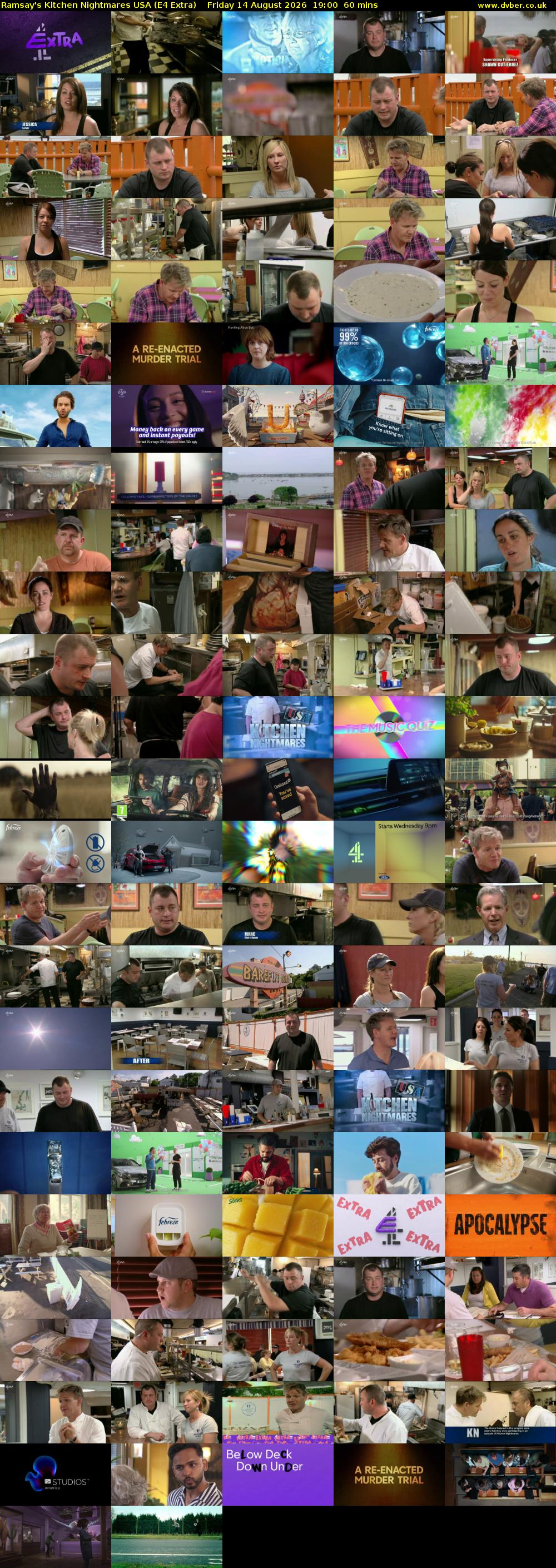 Ramsay's Kitchen Nightmares USA (E4 Extra) Friday 14 August 2026 19:00 - 20:00
