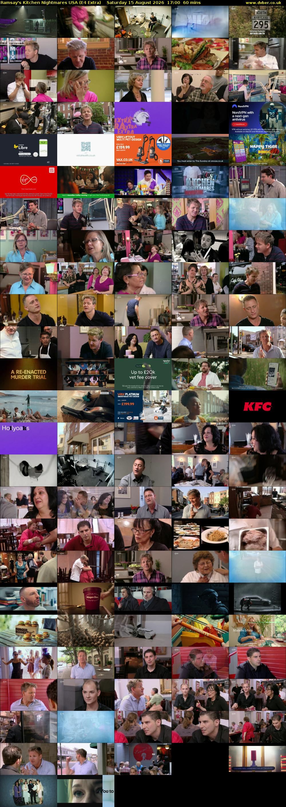 Ramsay's Kitchen Nightmares USA (E4 Extra) Saturday 15 August 2026 17:00 - 18:00