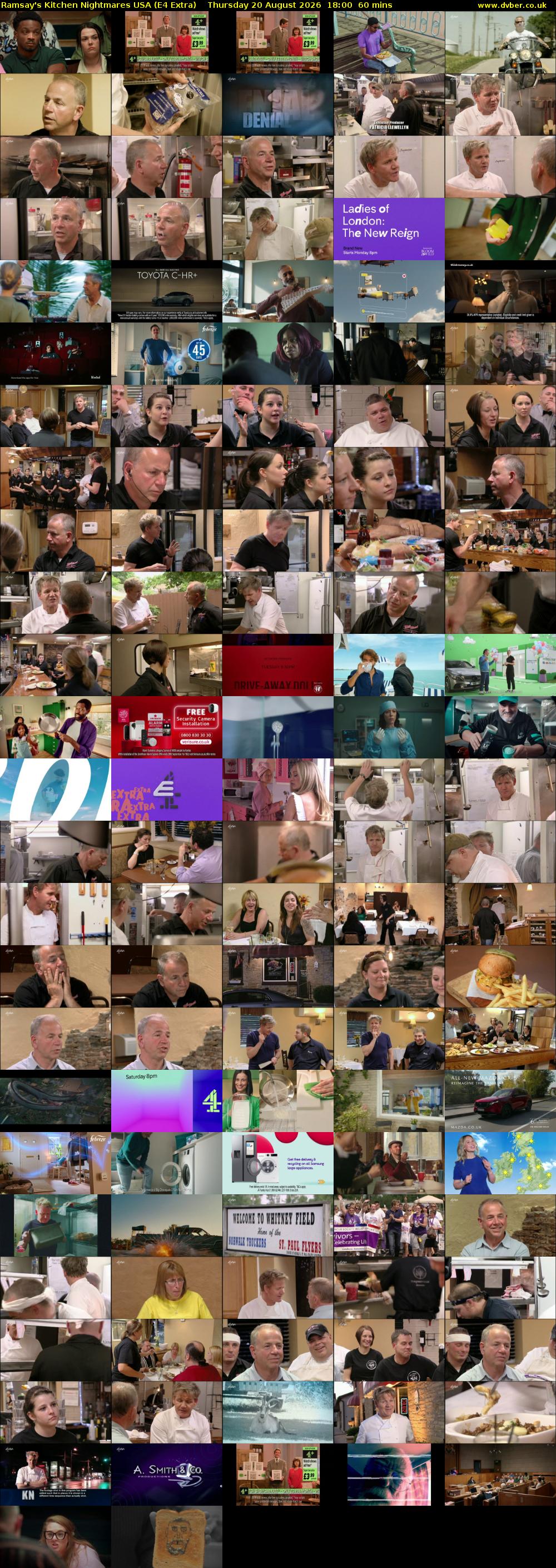 Ramsay's Kitchen Nightmares USA (E4 Extra) Thursday 20 August 2026 18:00 - 19:00