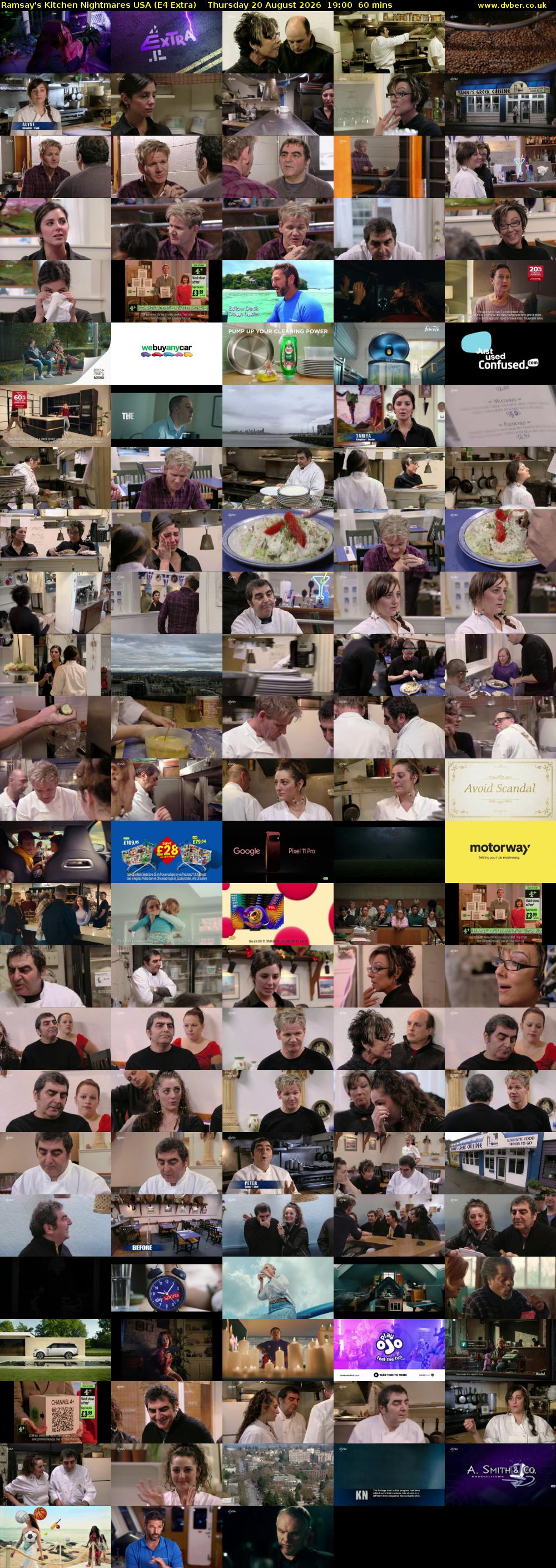 Ramsay's Kitchen Nightmares USA (E4 Extra) Thursday 20 August 2026 19:00 - 20:00